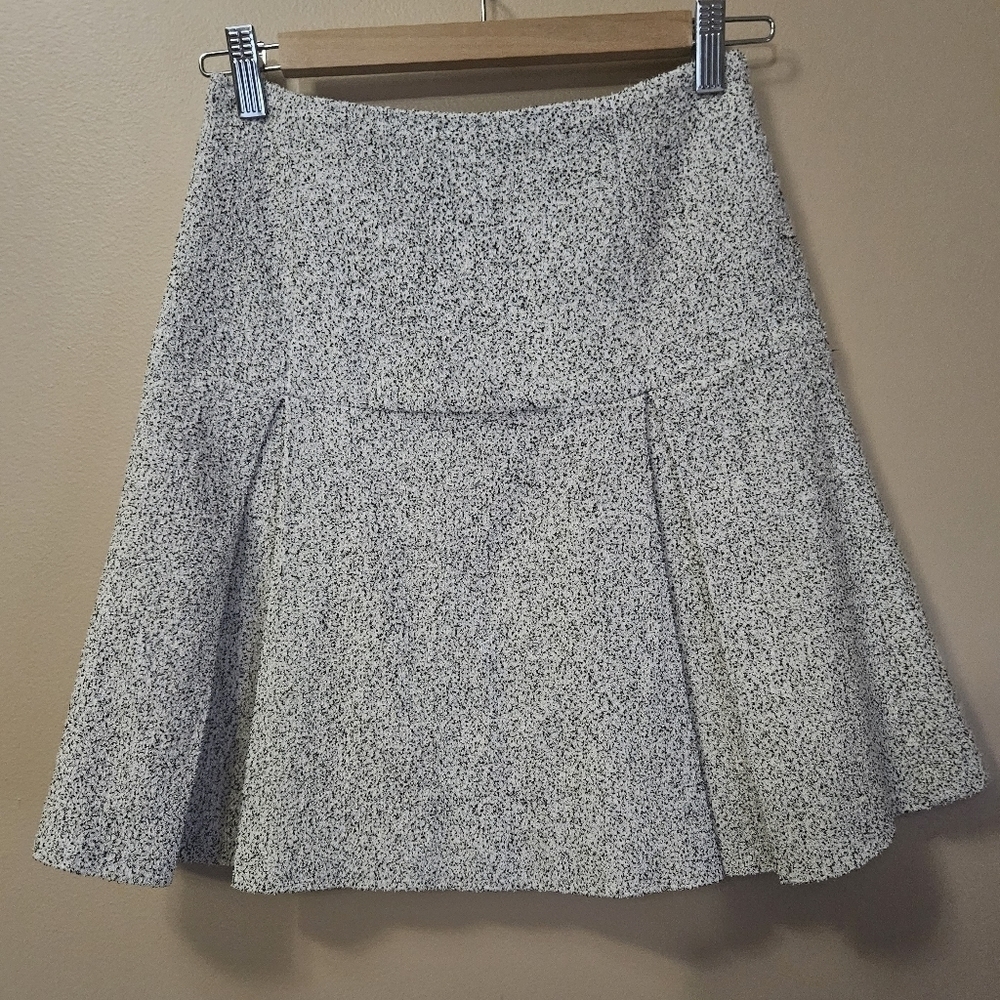 Club Monaco Textured Pleated Skirt Women's Size S Cotton Blend
